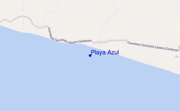 carte de localisation de Playa Azul