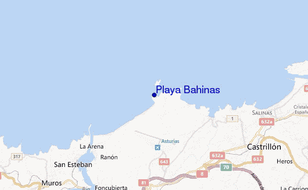 carte de localisation de Playa Bahinas