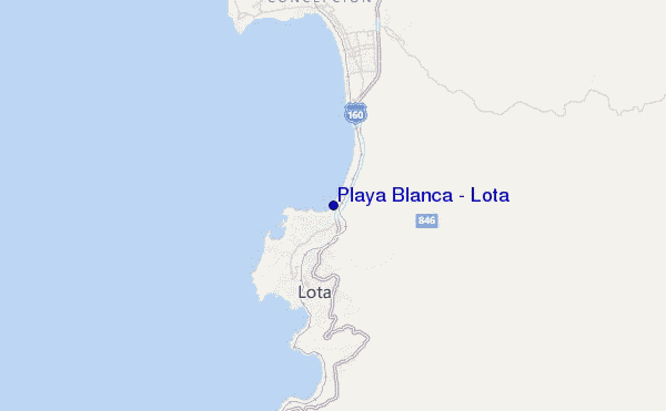 carte de localisation de Playa Blanca - Lota