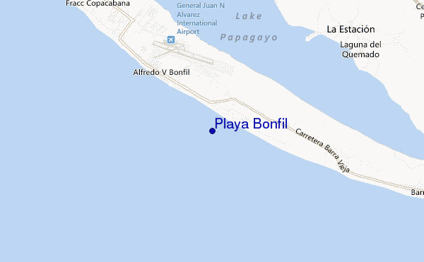 carte de localisation de Playa Bonfil
