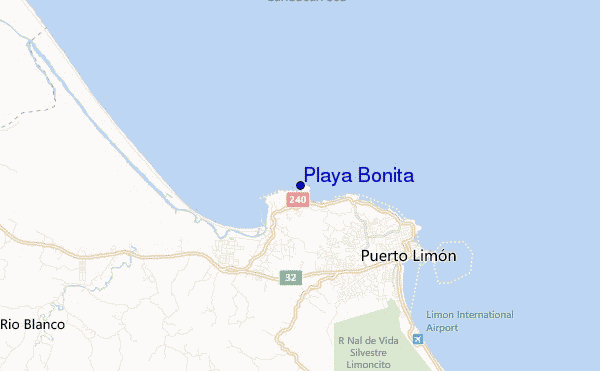 carte de localisation de Playa Bonita