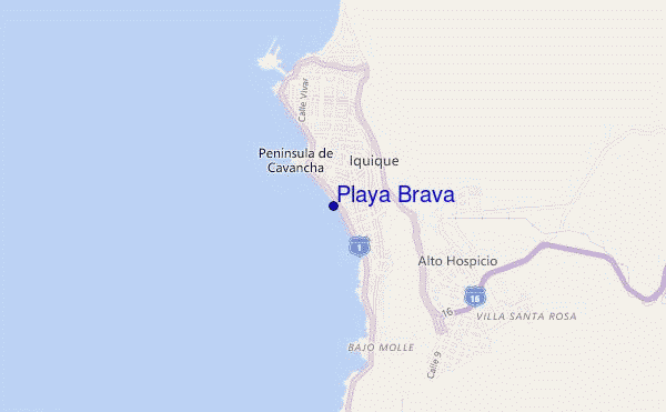 carte de localisation de Playa Brava