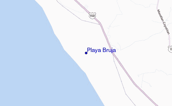 carte de localisation de Playa Bruja