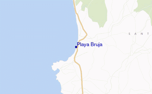 carte de localisation de Playa Bruja