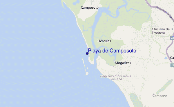 carte de localisation de Playa de Camposoto