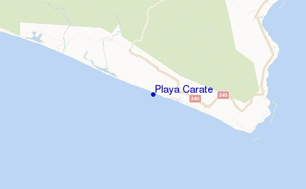 carte de localisation de Playa Carate