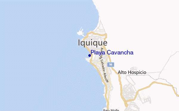 carte de localisation de Playa Cavancha