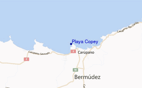 carte de localisation de Playa Copey