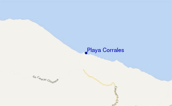 carte de localisation de Playa Corrales