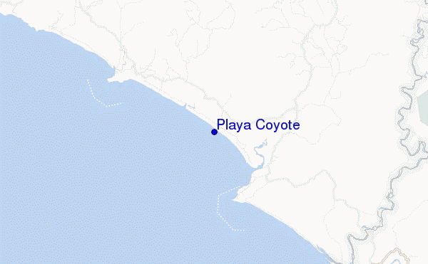 carte de localisation de Playa Coyote