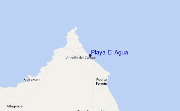 carte de localisation de Playa El Agua