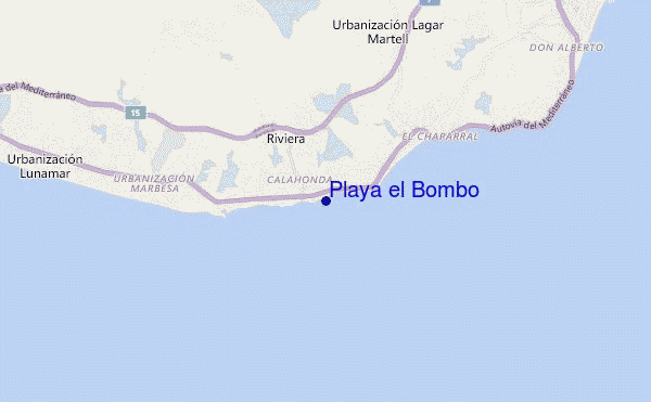 carte de localisation de Playa el Bombo