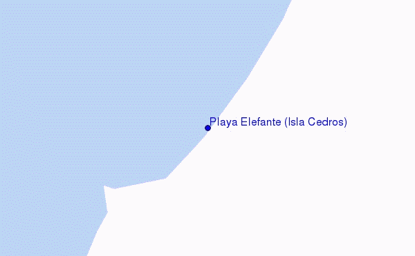 carte de localisation de Playa Elefante (Isla Cedros)