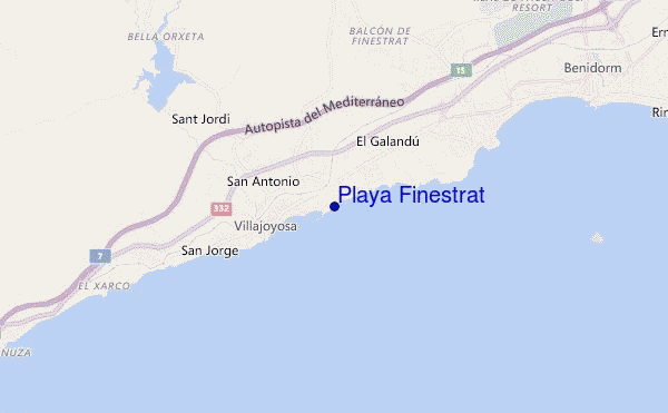 carte de localisation de Playa Finestrat
