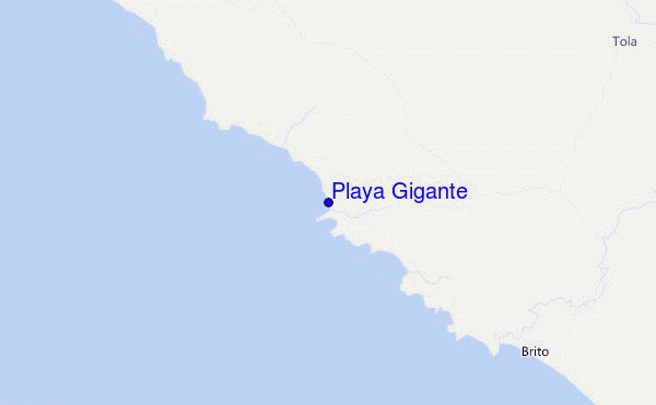 carte de localisation de Playa Gigante