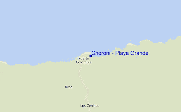 carte de localisation de Choroni - Playa Grande