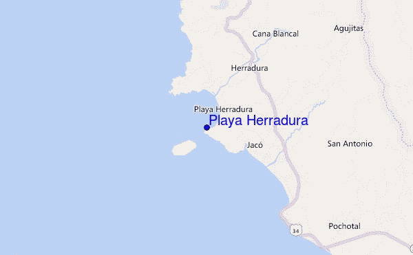 carte de localisation de Playa Herradura