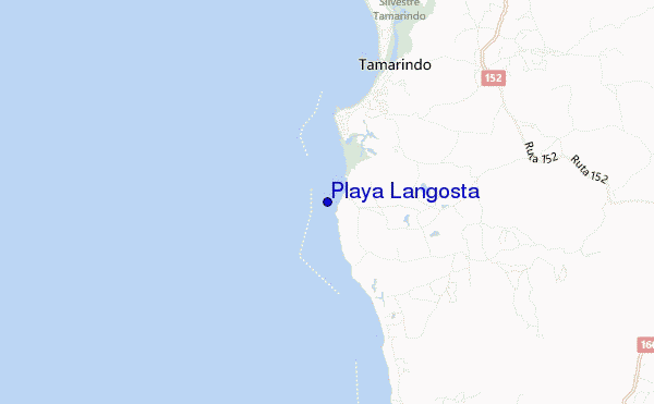 carte de localisation de Playa Langosta