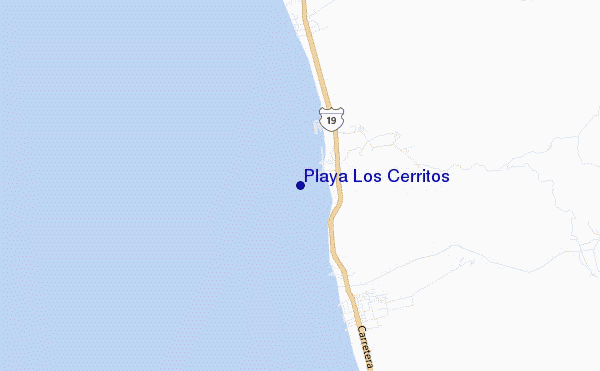 carte de localisation de Playa Los Cerritos