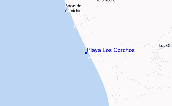 carte de localisation de Playa Los Corchos