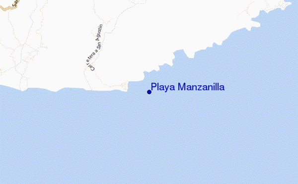 carte de localisation de Playa Manzanilla
