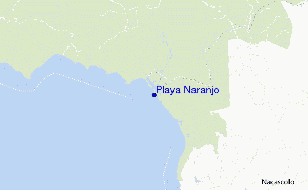 carte de localisation de Playa Naranjo