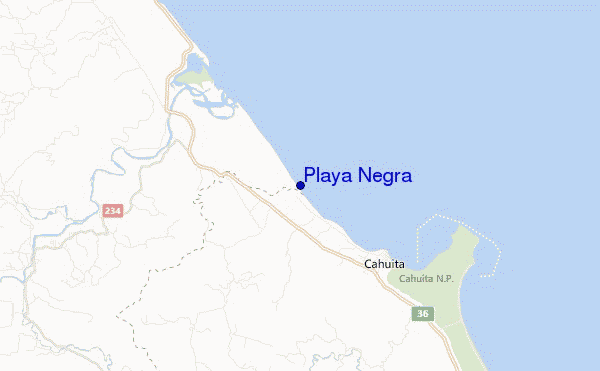 carte de localisation de Playa Negra