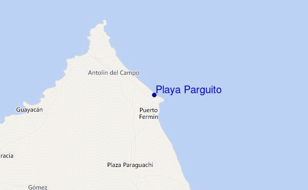 carte de localisation de Playa Parguito