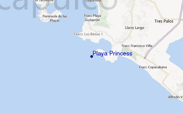 carte de localisation de Playa Princess