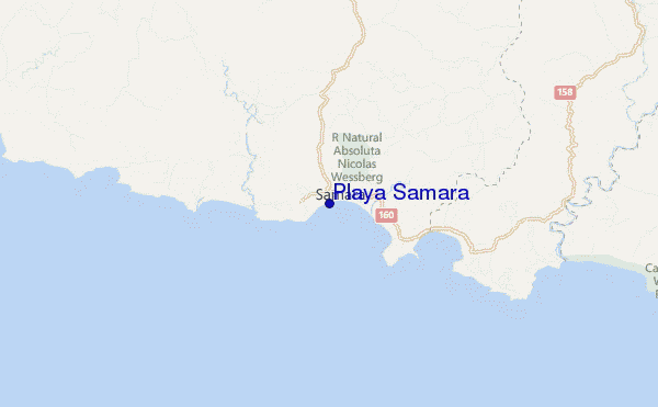 carte de localisation de Playa Samara