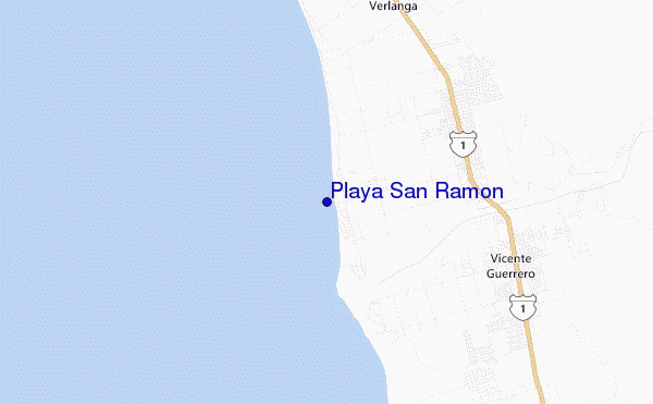 carte de localisation de Playa San Ramon