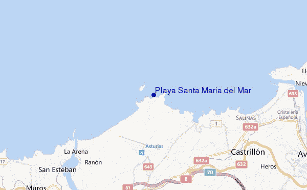carte de localisation de Playa Santa Maria del Mar