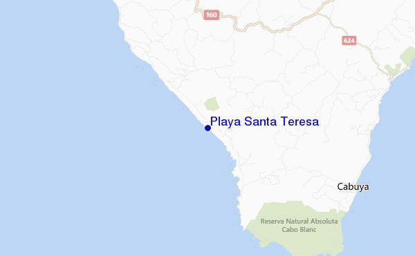 carte de localisation de Playa Santa Teresa