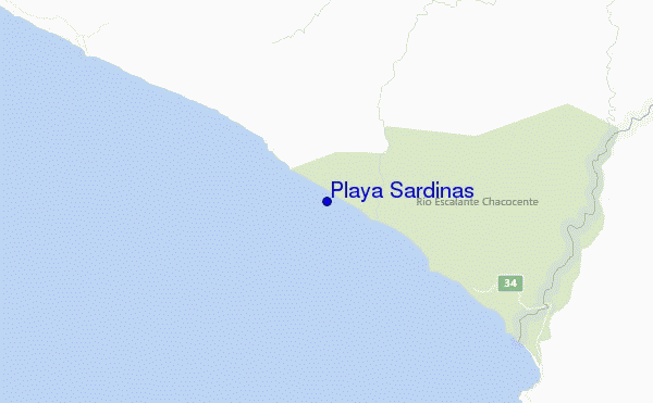 carte de localisation de Playa Sardinas