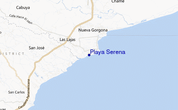 carte de localisation de Playa Serena