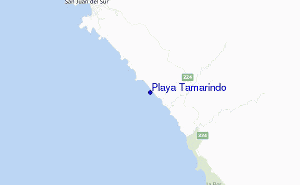 carte de localisation de Playa Tamarindo