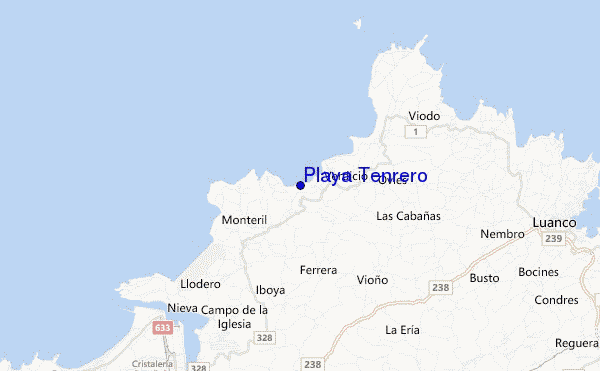 carte de localisation de Playa Tenrero