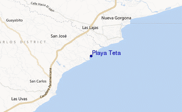carte de localisation de Playa Teta