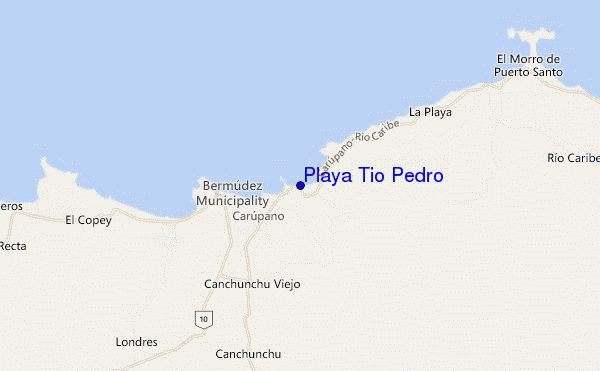 carte de localisation de Playa Tío Pedro
