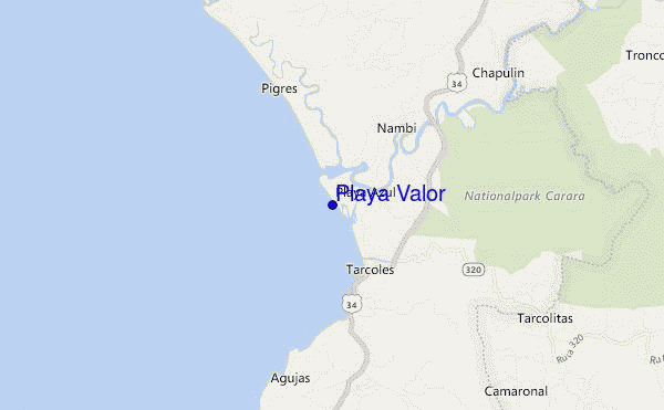carte de localisation de Playa Valor