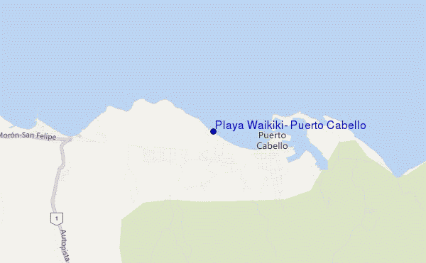 carte de localisation de Playa Waikiki, Puerto Cabello