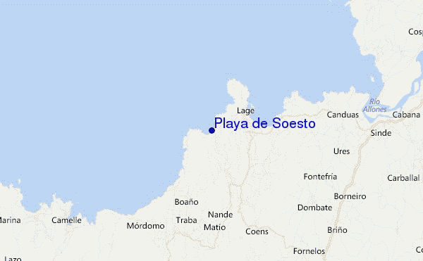 carte de localisation de Playa de Soesto