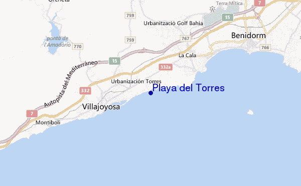 carte de localisation de Playa del Torres