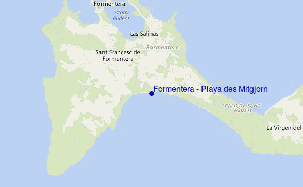 carte de localisation de Formentera - Playa des Mitgjorn