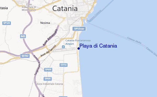 carte de localisation de Playa di Catania