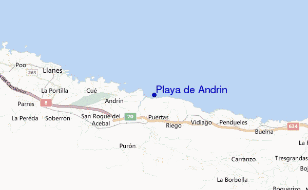 carte de localisation de Playa de Andrin