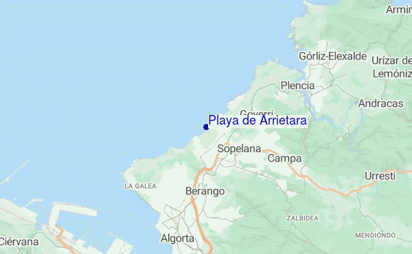 carte de localisation de Playa de Arrietara