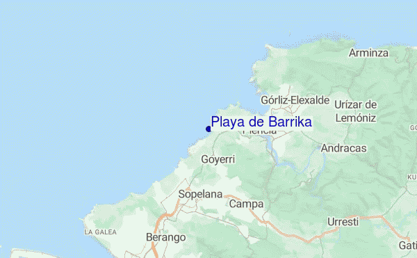 carte de localisation de Playa de Barrika