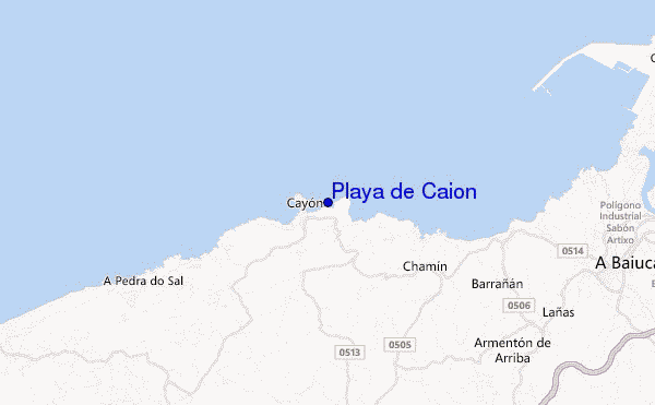 carte de localisation de Playa de Caion