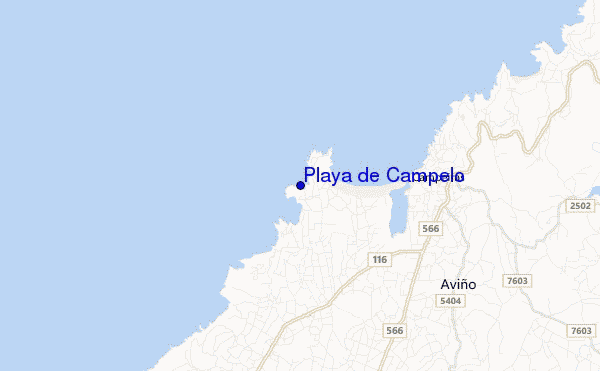 carte de localisation de Playa de Campelo